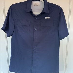 Ocean Coast Kids' Navy Button Down Shirt